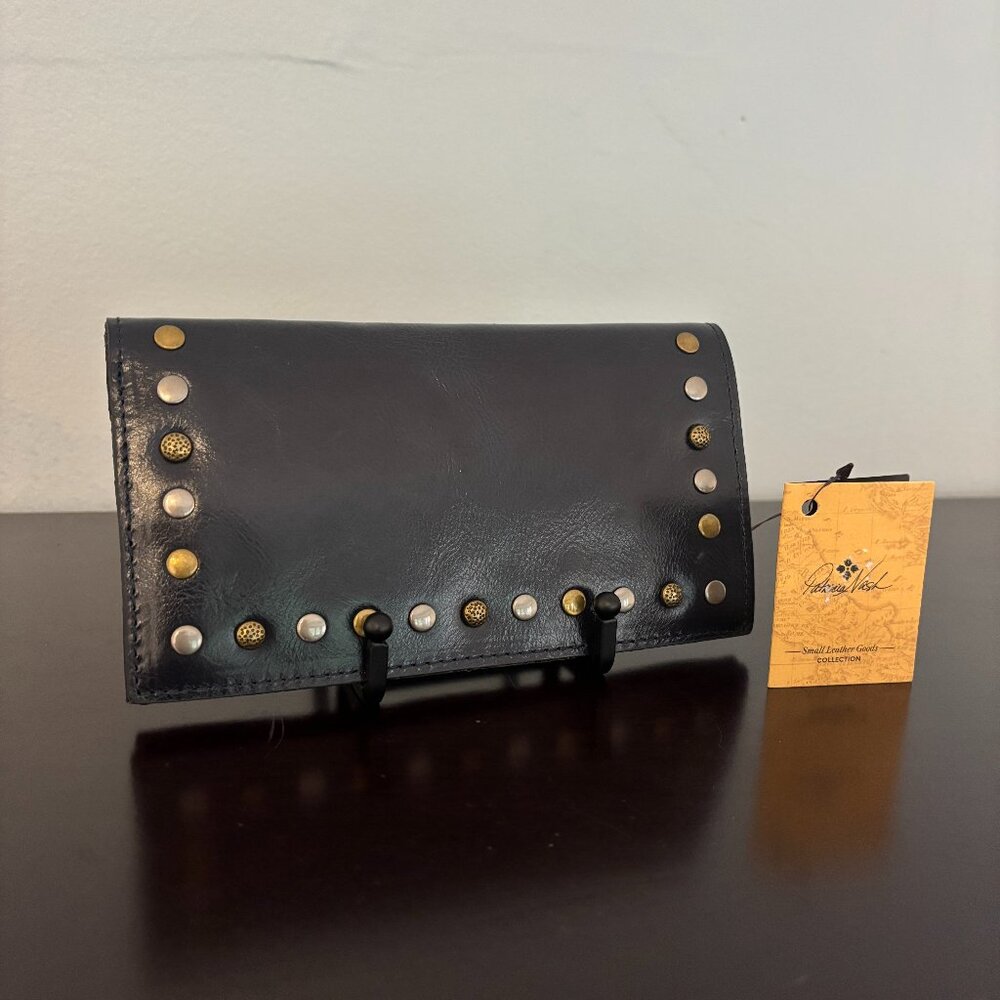 Patricia Nash Varesse Studded Lapis Blue Leather Wallet NWT